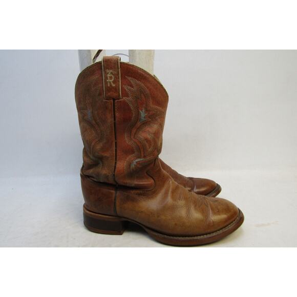 TONY LAMA Mens Size 10.5 D Brown Leather Cowboy Western Boots main image 9